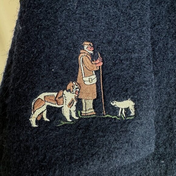 Gaddy Sport Boiled Wool Embroidered Scenes Jacket - Picture 8 of 8